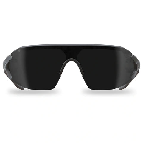 Edge Eyewear TV126VS - Safety Glasses - Taven - Black Frame with Gray TPR / Vapor Shield Smoke Lenses