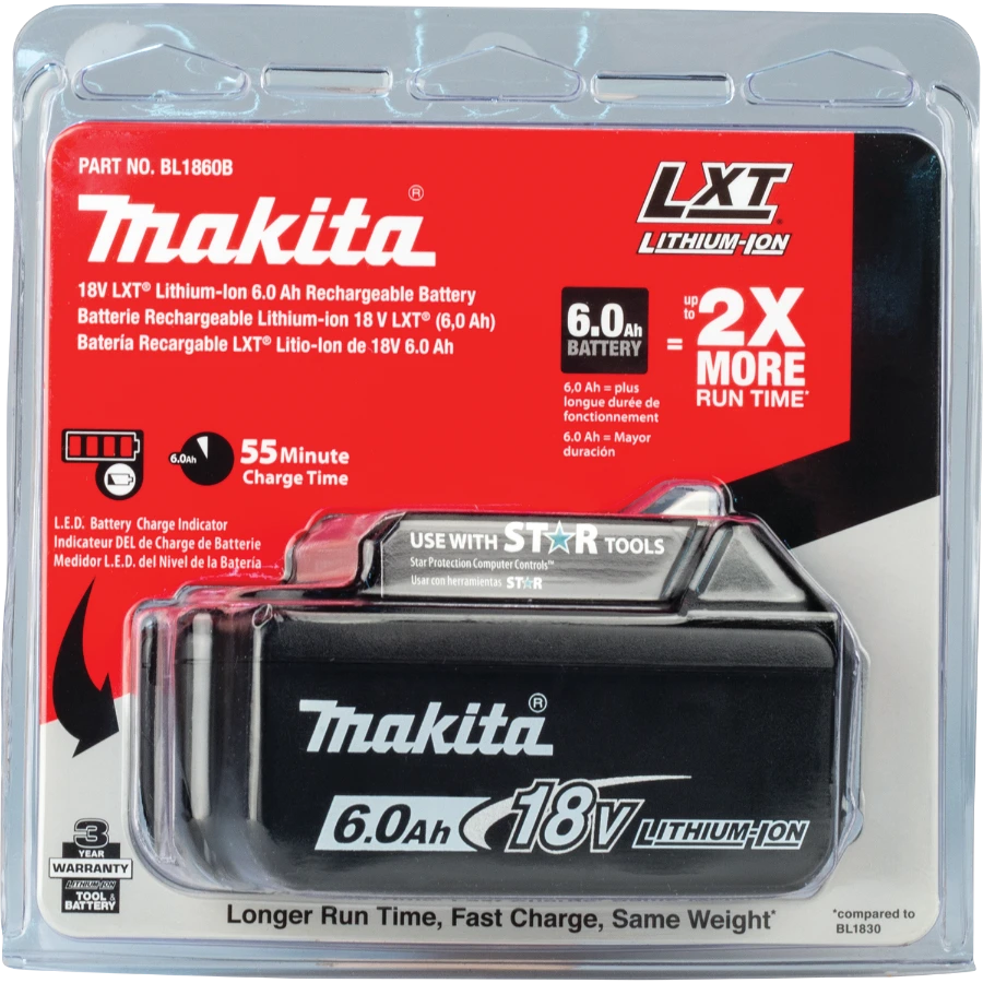 Makita BL1860B 18V 6Ah LXT Li-Ion Genuine Makstar Battery Pack - Foto 12