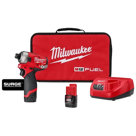 Milwaukee 2551-22 M12 FUEL™ SURGE™ 1/4" Hex Hydraulic Driver Kit