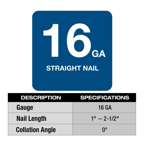 Milwaukee 3020-20 M18 FUEL™ 16 Gauge Straight Finish Nailer