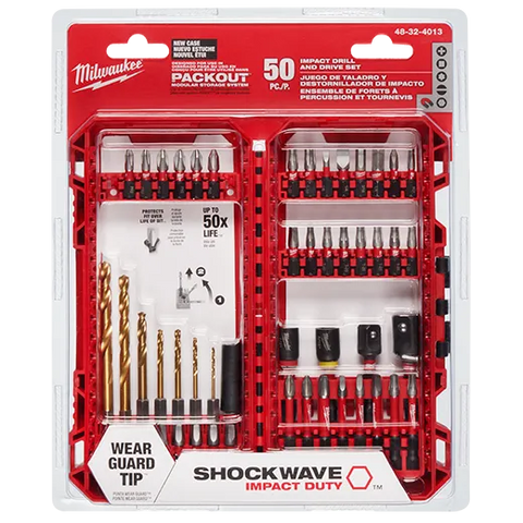 Milwaukee 48-32-4013 SHOCKWAVE Impact Duty™ Drill & Drive Set – 50PC