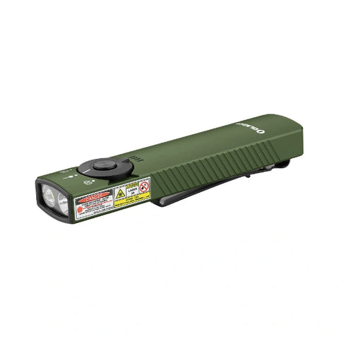 OLIGHT ARKFELDPRO3RODGV3 Arkfeld Pro Flat EDC Flashlight with LED Light UV and Laser - Green