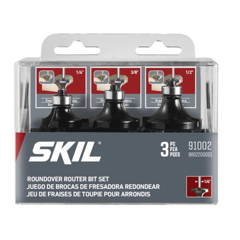 SKIL 91002 3pc Carbide Roundover Set