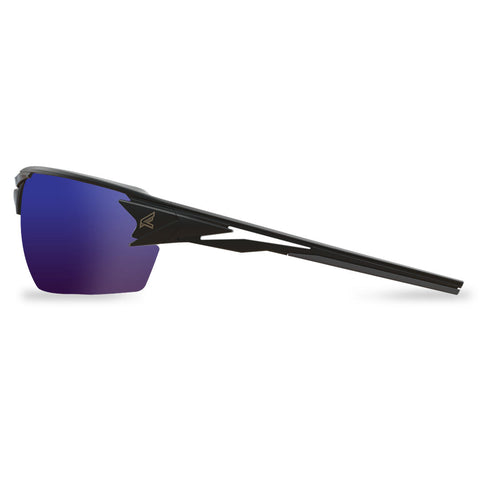 Edge Eyewear XPAP418 - Safety Glasses - Pumori - Black Frame / Aqua Precision Blue Mirror Lens