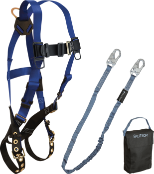 FallTech 9001HS Harness and Lanyard 3-pc Kit Including Small Storage Bag (7016, 8259, 5005)