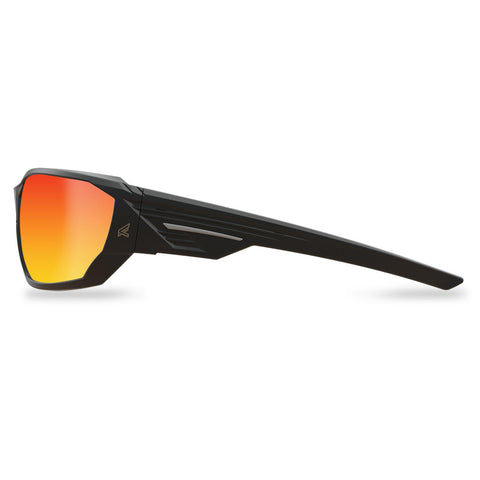 Edge Eyewear XDAP419 - Safety Glasses - Dawson - Black Frame / Aqua Precision Red Mirror Lens