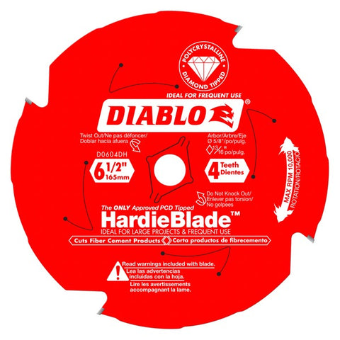 Diablo D0604DHA 6-1/2 in. x 4 Tooth (PCD) Fiber Cement HardieBlade