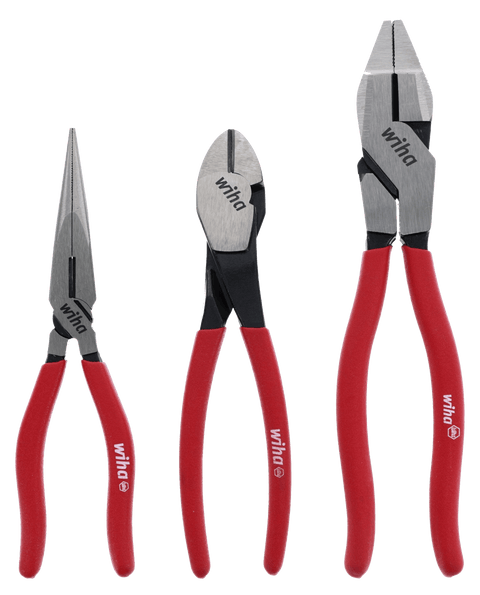 Wiha 32634 3 Piece Classic Grip Pliers and Cutters Set