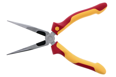 Wiha 32923 Insulated Industrial Long Nose Pliers w/ Cutters 8"