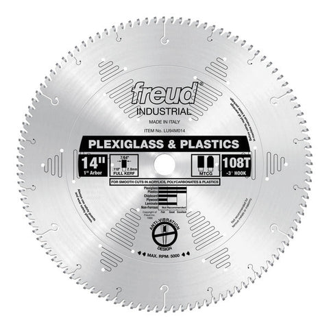 Freud 008925005568 14" x 108T Plastic Blade