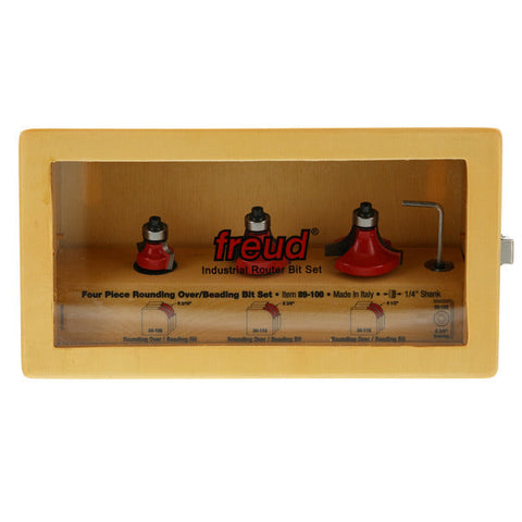 Freud 008925018537 3 Piece Round Over/Beading Bit Sets (1/4" Shank)