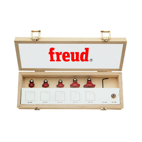 Freud 008925018544 5 Piece Round Over/Beading Bit Set (1/4" Shank)
