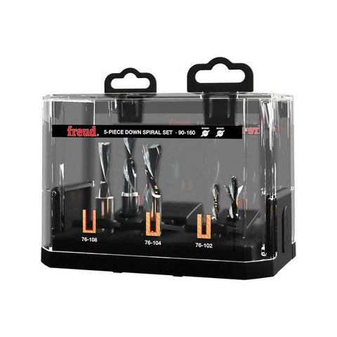 Freud 008925042914 5 Piece Down Spiral Bit Set