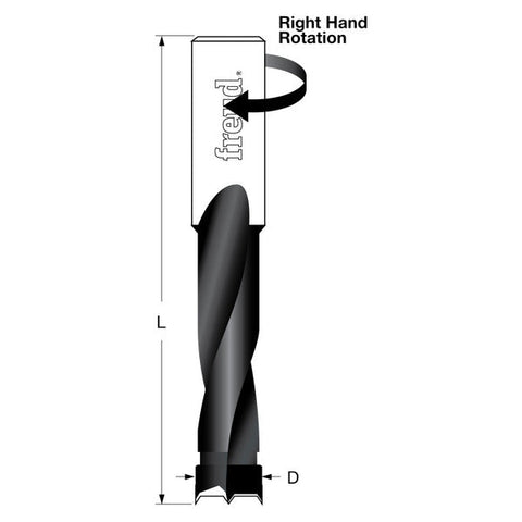 Freud 008925054900 13 mm (Dia.) Brad Point Bit with Right Hand Rotation 57.5mm overall length