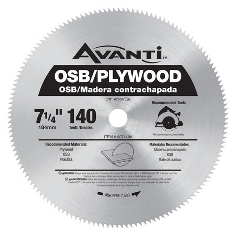 Avanti 008925083931 Avanti 7-1/4" X 140t Plywood