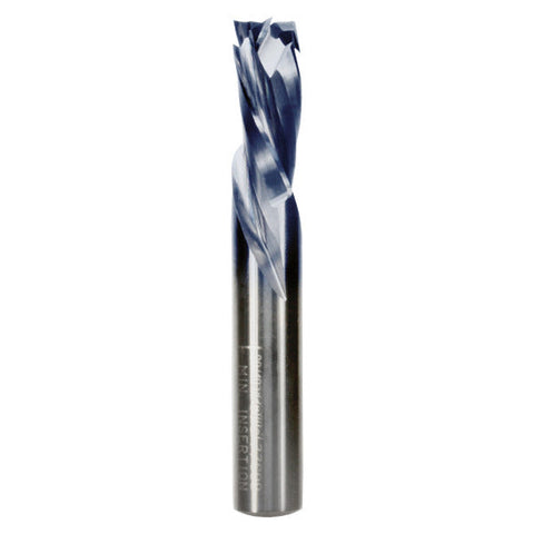 Freud 008925084624 1/2" (dia.) Three Flute Mortise Compression Bit with 1/2" shank, 3" overall length