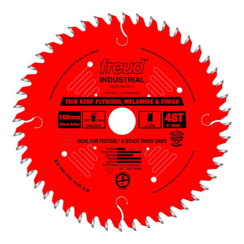 Freud 008925084884 160mm x 48T mm Thin Kerf Ultimate Plywood & Melamine Blade