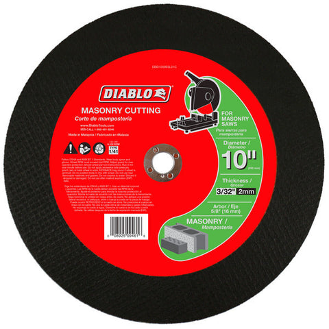 Diablo 008925094616 10"x3/32"x5/8" Masonry Cut Off