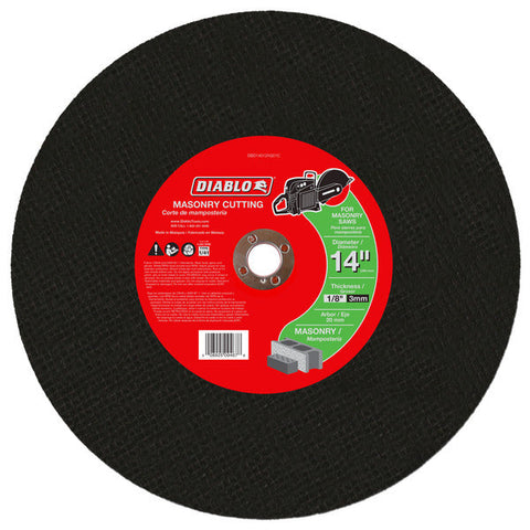 Diablo 008925094678 14"x1/8"x20mm Masonry High Speed Cut Off