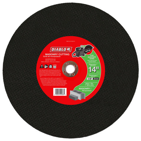 Diablo 008925094685 14"x1/8"x1" Masonry High Speed Cut Off