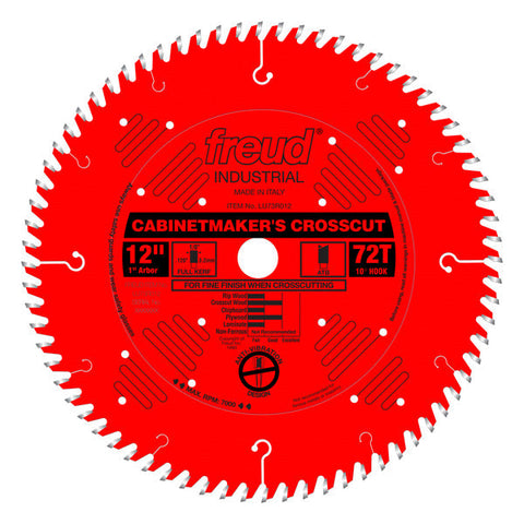Freud 008925126997 12" x 72T Cabinetmaker’s Crosscut Blade