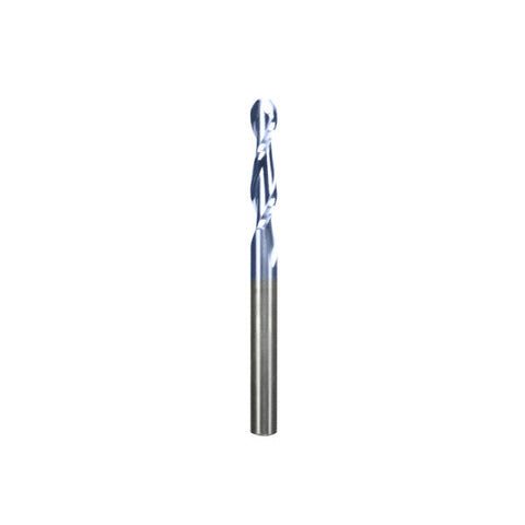 Freud 008925135562 1/4" x 1-1/8" Up Cut Spiral Ball Nose- Solid Carbide, 1/4" shank, 3" overall length