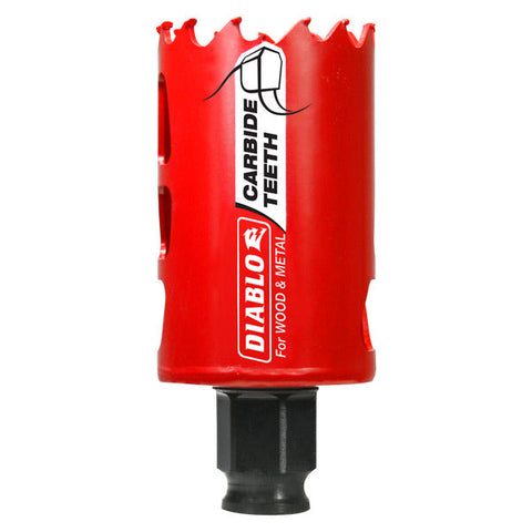 Diablo 008925137702 1-5/8" (41mm) Carbide-Tipped Hole Saw with SnapLock Plus Mandrel System