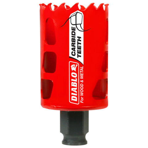 Diablo 008925137719 1-3/4" (44mm) Carbide-Tipped Hole Saw with SnapLock Plus Mandrel System