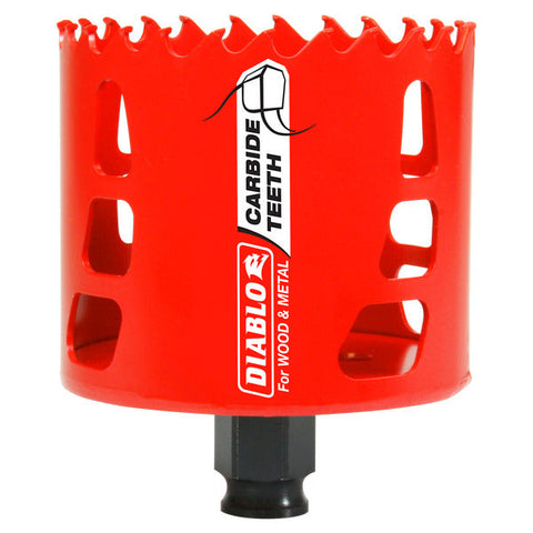Diablo 008925137818 3" (76mm) Carbide-Tipped Hole Saw with SnapLock Plus Mandrel System