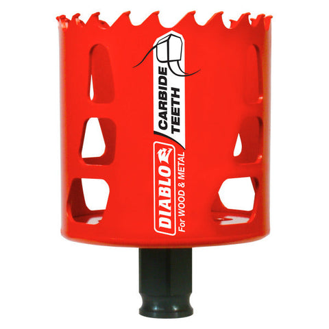 Diablo 008925138747 2-9/16" (65mm) Carbide-Tipped Hole Saw with SnapLock Plus Mandrel System
