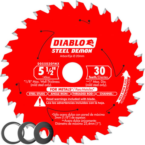 Diablo 008925143628 5?1/2 in. x 30 Tooth Steel Demon Metal Cutting Saw Blade