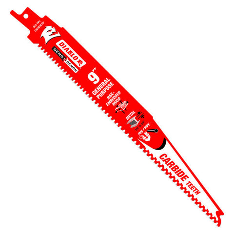 Diablo 008925144502 9" Demo Demon Carbide General Purpose Recip (10 pk)