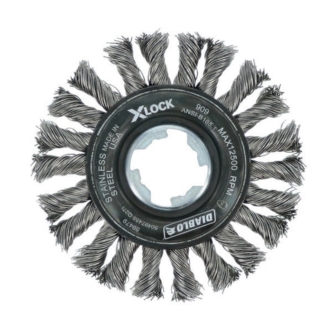 Diablo 008925147565 4 in. X-LOCK Stainless Steel Full Cable Twist Wheel