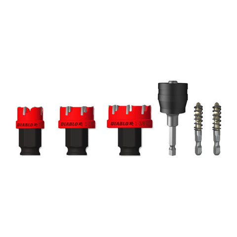 Diablo 008925162155 6 pc Steel Demon™ Carbide Teeth Hole Cutter Set (6-Pieces)