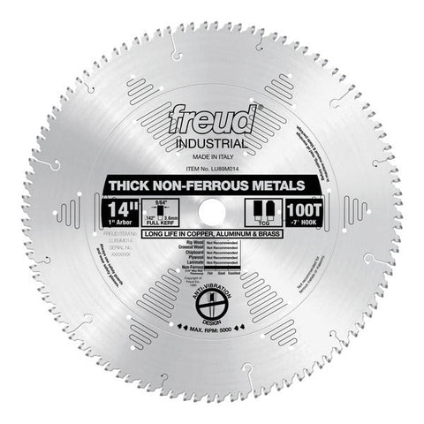 Freud 008925301028 14" x 100T Thick Stock Aluminum Metal Blade