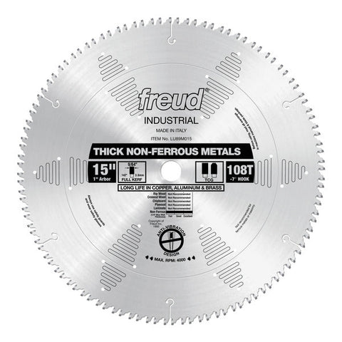 Freud 008925301035 15" x 108T Thick Stock Aluminum Metal Blade