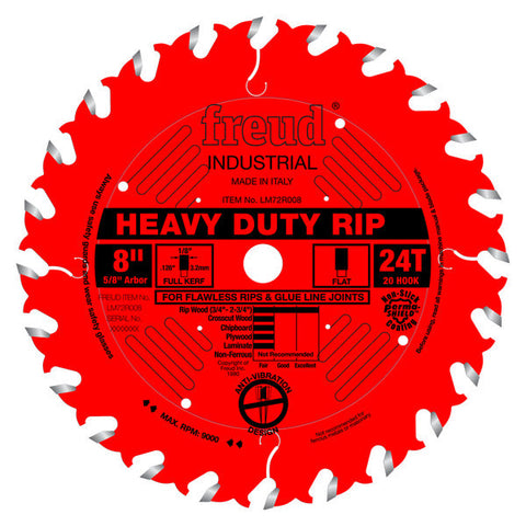 Freud 008925301479 8" x 24T Heavy-Duty Rip Blade