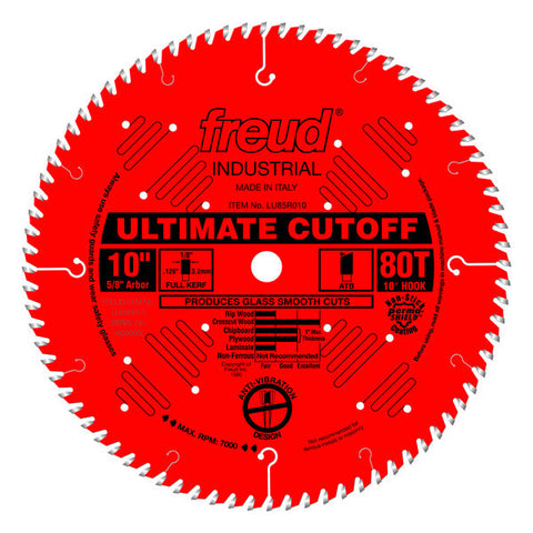 Freud 008925301615 10" x 80T Ultimate Cut-Off Blade