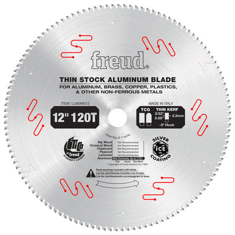 Freud 008925301851 12" x 120T Thin Stock Non-Ferrous Metal Blade