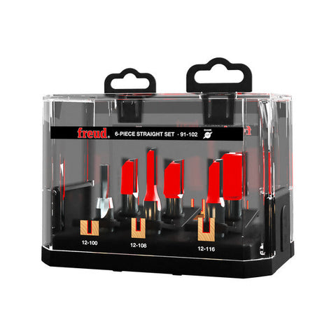 Freud 008925370048 6 Piece Straight Bit Set