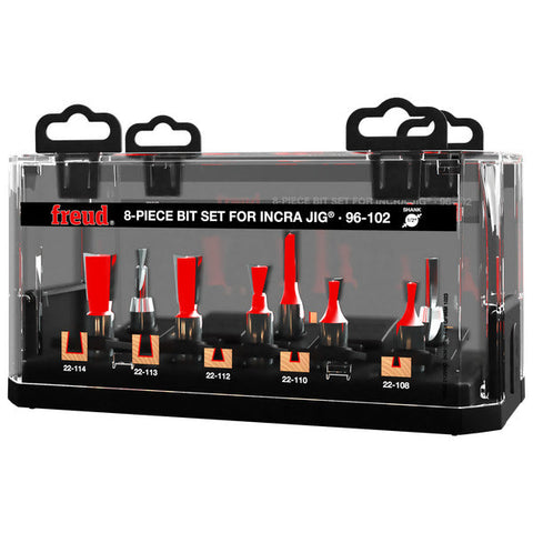 Freud 008925370109 8 Piece Bit Sets  For Incra Jig¨ with 1/2" shank