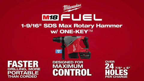 Milwaukee 2917-22HD M18 FUEL™ 1-9/16" SDS Max Rotary Hammer Kit w/ ONE KEY™