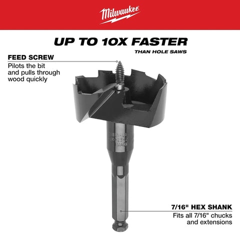 Milwaukee 49-22-0130 Contractor's Selfeed Bit Kit (7 PC)