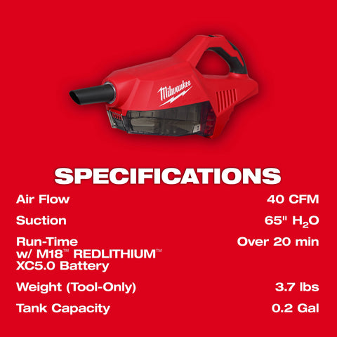 Milwaukee 0892-20 M18 Brushless Handheld Vacuum Bare Tool image 7
