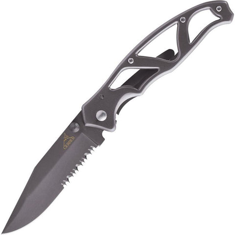 Gerber Gear 22-08445N Paraframe I - Ti-Grey, Serrated