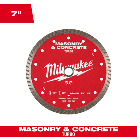 Milwaukee 49-93-9407 7" Standard Turbo Masonry & Concrete Diamond Blade