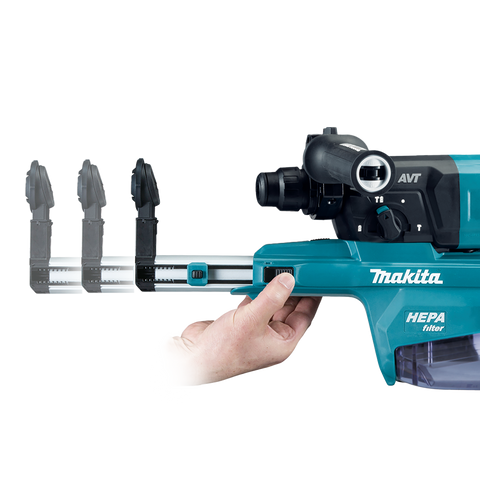 Makita GRH07M1W 40V max XGT® 1-1/8" SDS-PLUS AVT® Rotary Hammer Kit with Dust Extractor, AFT®, AWS Capable