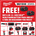 Milwaukee M18 18-Volt 5.0 Ah Lithium-Ion XC Extended Capacity Battery – PINTO TOOLS LLC Milwaukee M18 18-Volt 5.0 Ah Lithium-Ion XC Extended Capacity Battery – PINTO TOOLS LLC