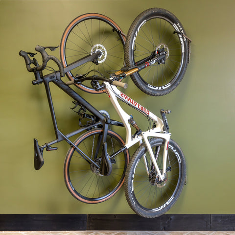 Swivel Mount Bike Storage Rack | 4 Bicycle | Garage Wall Hook | Mud