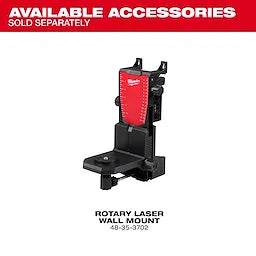 Milwaukee 3704-21T M18™ Red Exterior Dual Slope Rotary Laser Level Kit w/ Receiver, Remote, Grade Rod & Tripod